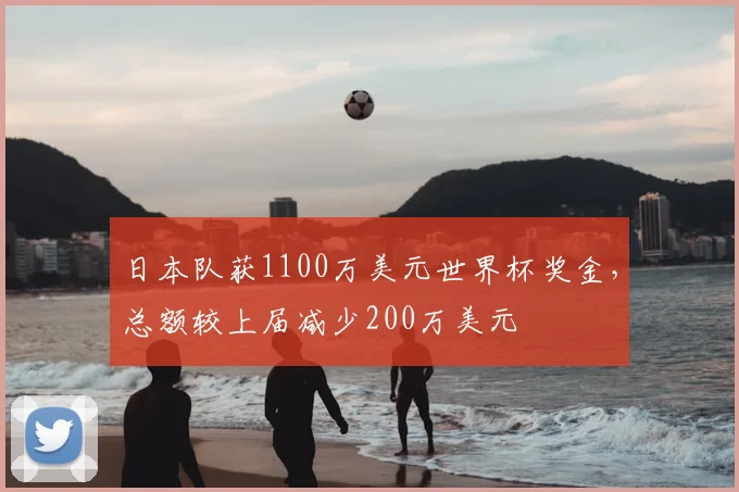 日本队获1100万美元世界杯奖金，总额较上届减少200万美元