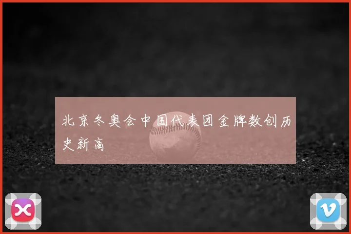 北京冬奥会中国代表团金牌数创历史新高